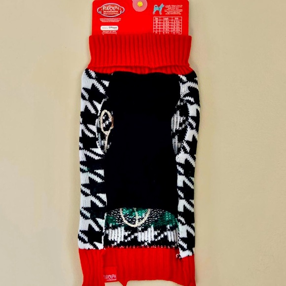 Rudolph Red Nosed Reindeer Pet Colorful Knit Holiday Christmas Sweater! - Picture 3 of 4